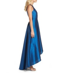 Adrianna Papell Beaded Neck Faille Gown