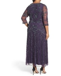 Pisarro Nights Plus Size Beaded A Line Gown