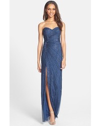 Sean Collection Beaded Strapless Gown