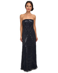 Adrianna Papell Strapless Beaded Gown