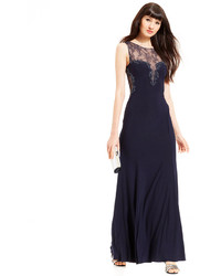 Xscape Evenings Xscape Sleeveless Beaded Illusion Lace Gown