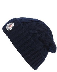 Moncler Berretto Cable Knit Wool Beanie