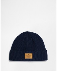 Asos Brand Stitch Detail Beanie With Patch