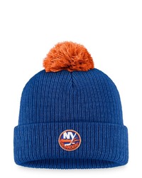 FANATICS Branded Royal New York Islanders Team Cuffed Knit Hat With Pom At Nordstrom