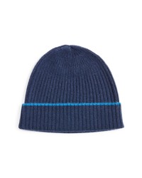 Nordstrom Cashmere Cuffed Beanie In Navy Combo At