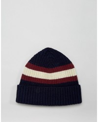 Fred Perry Tipped Beanie In Lambswool