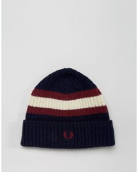 Fred Perry Tipped Beanie In Lambswool