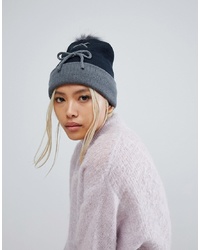 7X Lace Up Front Beanie Hat
