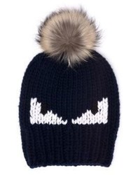 Fendi Monster Fur Pom Wool Hat