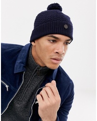 Ted Baker Multhat Bobble Beanie With Multi Stitch