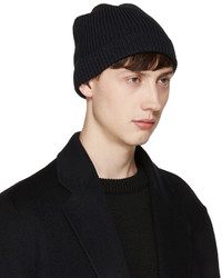 Lemaire Navy Ribbed Beanie