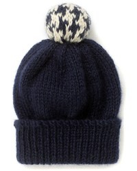 The North Circular Navy Wool Bobble Hat