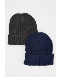 Of All Threads 2 Pack Ribbed Shoreman Beanie