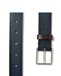 Paul Smith 3cm Blue Burnished Leather Belt