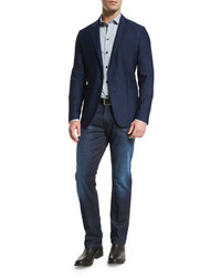 Etro Paisley Jersey Sport Coat Navy | Where to buy & how to wear