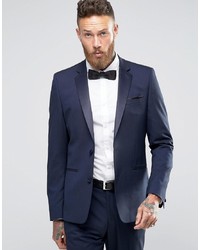 ASOS DESIGN Asos Slim Tuxedo Suit Jacket In Navy