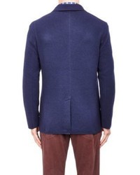 Barneys New York Three Button Sportcoat Sweater Navy Size Na
