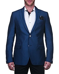 Maceoo Beethoven Regular Fit Elegant Blue Sport Coat
