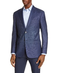 Emporio Armani Blue Fit Wool Sport Coat