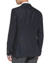Hugo Boss Boss Two Button Silk Suit Jacket Navy