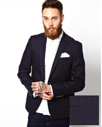 Asos Brand Slim Fit Blazer With Mock Horn Buttons