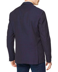 Burberry Brit Soft Patch Pocket Blazer Brushstroke Print Silkcotton Shirt