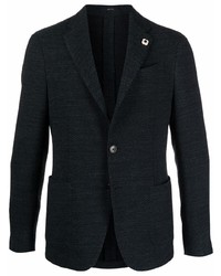 Lardini Brooch Detail Single Breasted Blazer