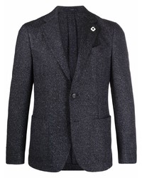 Lardini Brooch Detail Single Breasted Blazer