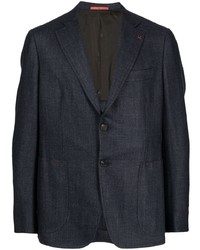 Isaia Brooch Detail Single Breasted Blazer