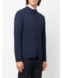 Giorgio Armani Buttoned Up Collarless Jacket