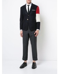 Thom Browne Classic Single Breasted Sport Coat With Three Panel Sleeve In Navy Cashmere