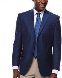 Collection Collection By Michl Strahan Blue Texture Sport Coat Classic Fit