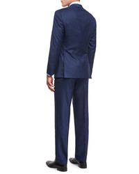 Brioni Colosseo Tic Two Piece Wool Suit Navy