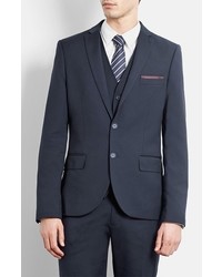 Topman Dark Blue Suit Jacket