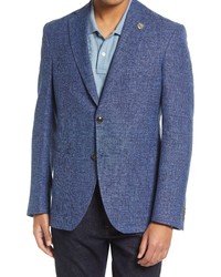 Ted Baker London Fit Linen Wool Blend Sport Coat In Blue At Nordstrom