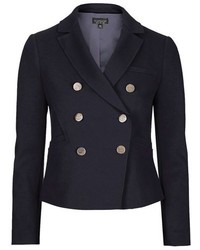 Topshop Gold Button Double Breasted Blazer
