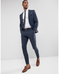 Selected Homme Super Skinny Suit Jacket In Stretch In Navy