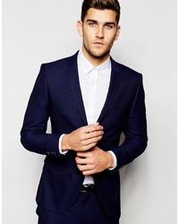 Selected Homme Textured Tuxedo Jacket In Skinny Fit