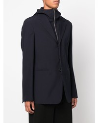 Givenchy Layered Hooded Single Breasted Blazer
