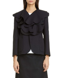 Tricot Comme des Garcons Layered Ruffle Collar Wool Gabardine Jacket