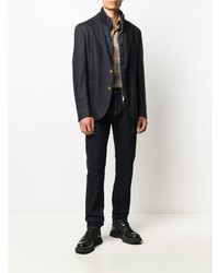 Eleventy Layered Single Breasted Blazer