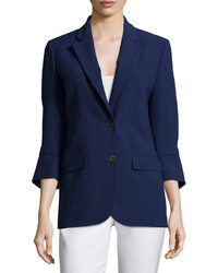 Michael Kors Michl Kors Collection Pushed Sleeve Two Button Blazer