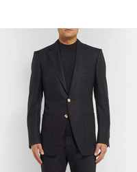 Tom Ford Midnight Blue Oconnor Slim Fit Wool And Mohair Blend Hopsack Blazer