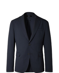 Hugo Boss Midnight Blue Seersucker Suit Jacket
