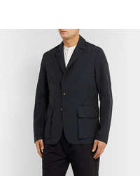 Private White V.C. Midnight Blue Unstructured Storm System Tech Wool Blend Blazer