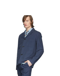 Ps By Paul Smith Navy Convertible Collar Jacket