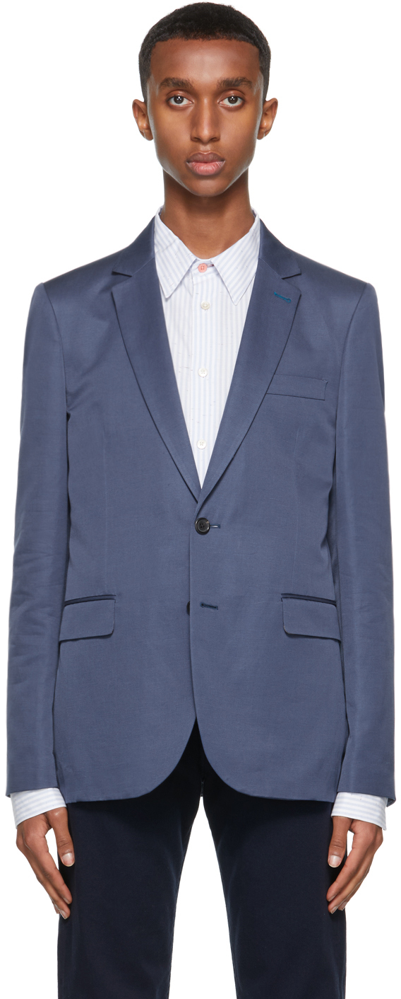 Ps By Paul Smith Navy Mid Fit Blazer, $0 | SSENSE | Lookastic