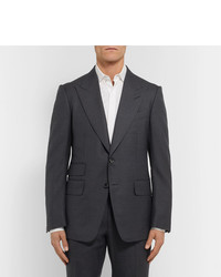 Tom Ford Navy Shelton Slim Fit Puppytooth Wool Suit Jacket