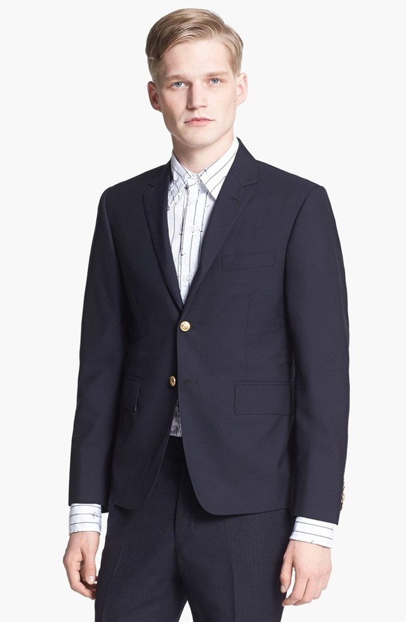 thom browne navy blazer