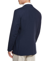 Canali New Basic Hopsack Two Button Sport Coat High Navy